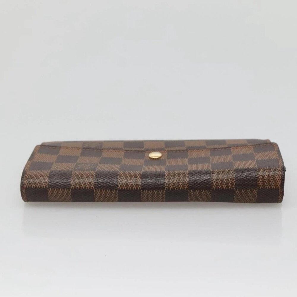 LOUIS VUITTON Damier Ebene Portefeuille Sarah Long Wallet N60491 LV Auth 135012 - Picture 7 of 16